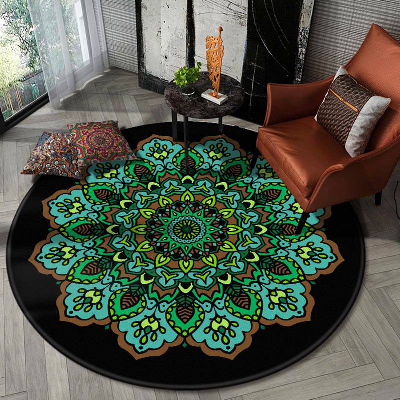 Olivenorma Boho Round Area Rug Mandala Carpet