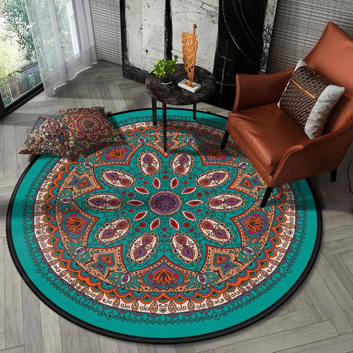 Olivenorma Boho Round Area Rug Mandala Carpet