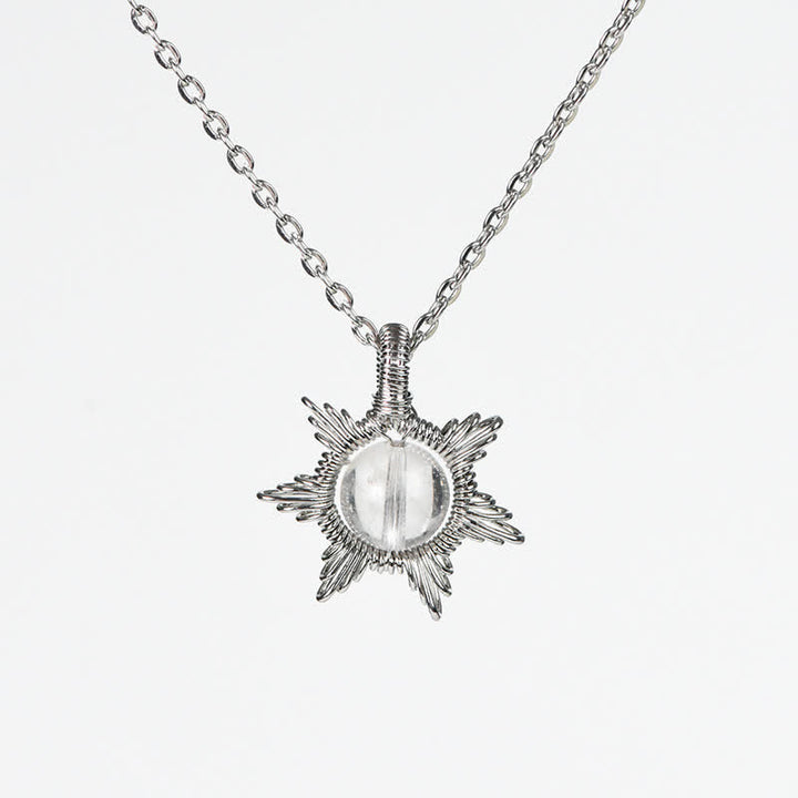 Olivenorma Natural Stone Sun Moon Pendant Necklace