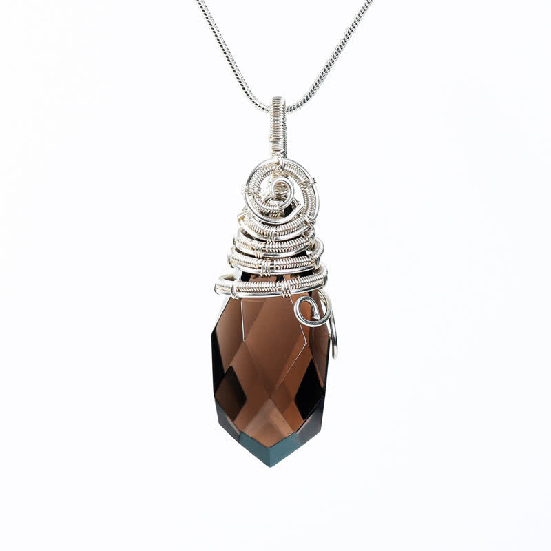 Olivenorma Natural Faceted Crystal Necklace