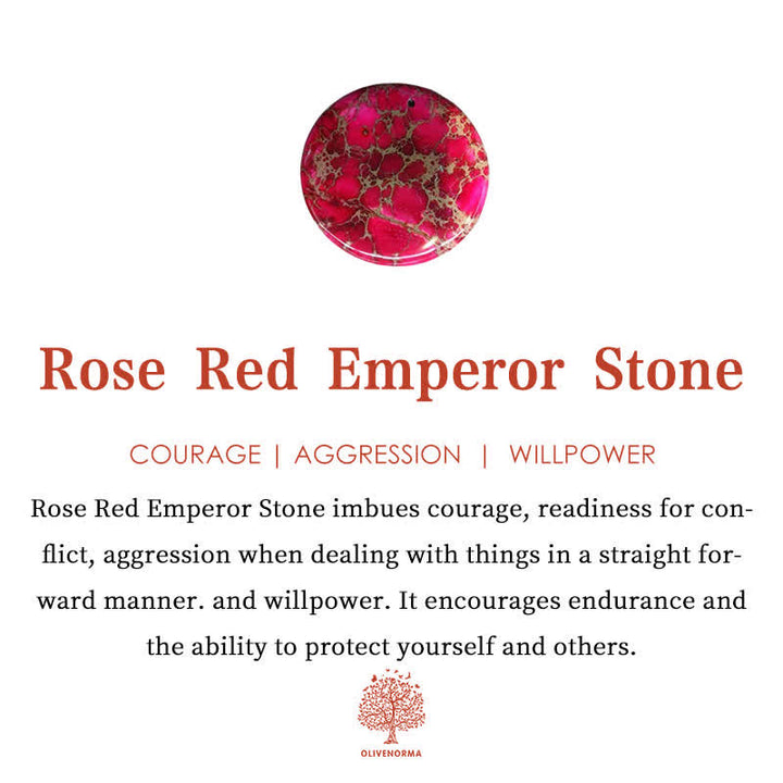 Olivenorma Natural Multicolor Emperor Stone Drop Pendant Necklace