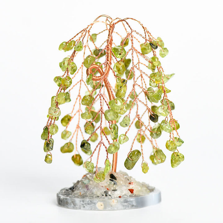 Olivenorma Natural Crystal Base Willow Feng Shui Tree