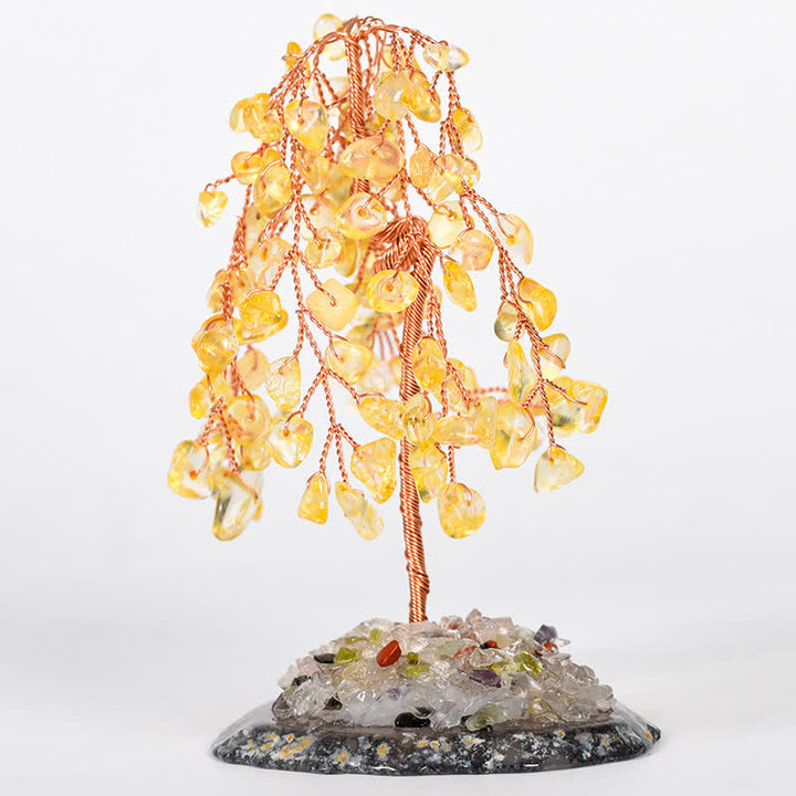 Olivenorma Natural Crystal Base Willow Feng Shui Tree