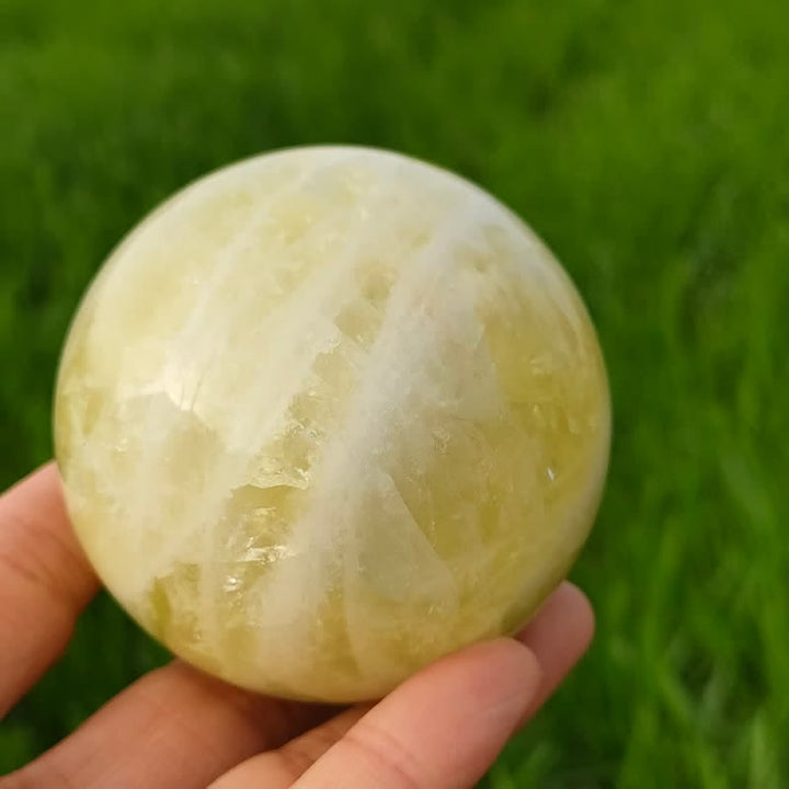 Olivenorma Set of 3 Natural Lantian Jade Crystal Sphere