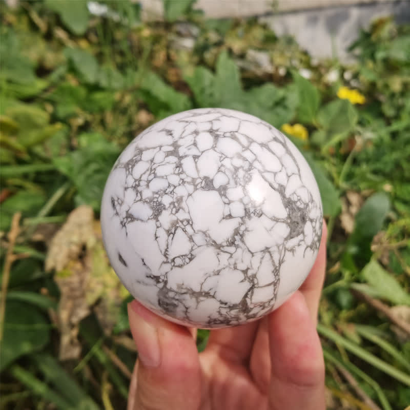 Olivenorma Natural White Turquoise Crystal Sphere