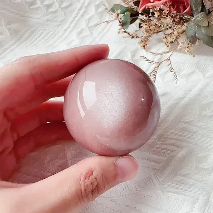 Olivenorma Natural Pink Moonstone Crystal Sphere