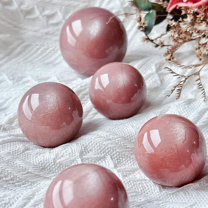 Olivenorma Natural Pink Moonstone Crystal Sphere