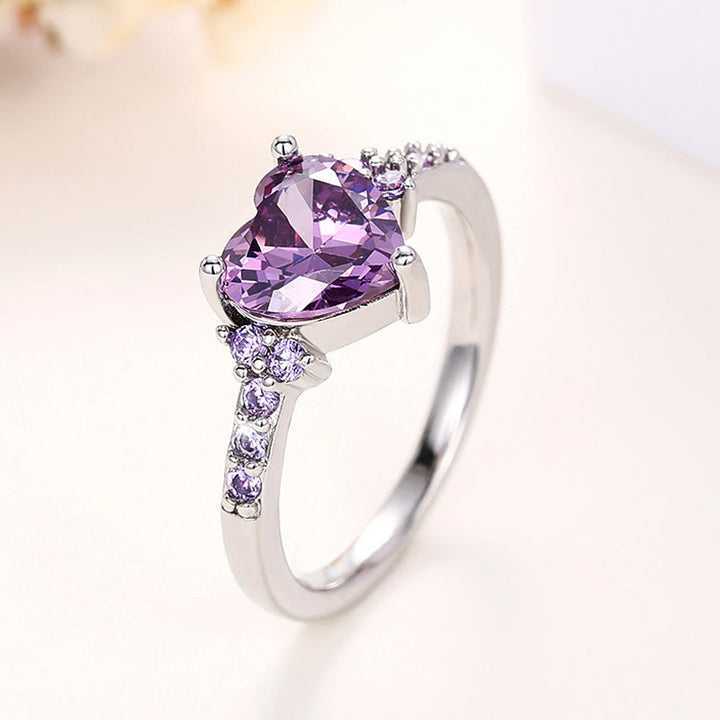 FREE Today: "Eternal Love" Amethyst Heart Ring - image 4