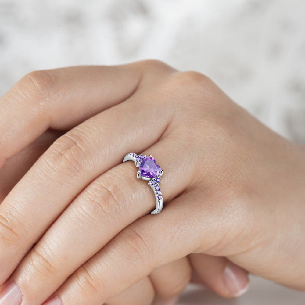FREE Today: "Eternal Love" Amethyst Heart Ring - image 1