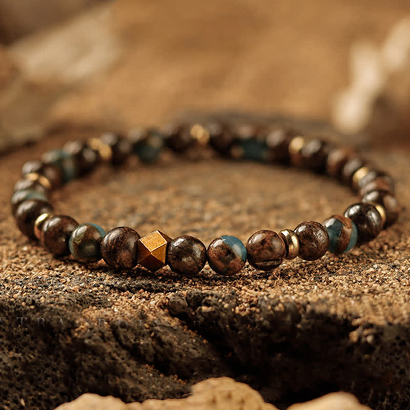 Olivenorma 6mm Natural Stone Men's Beaded Bracelet