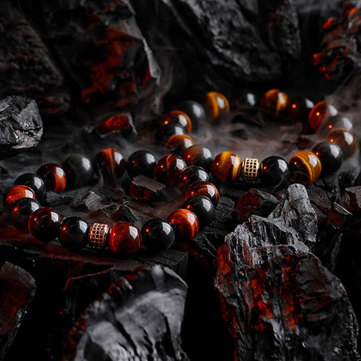 Olivenorma 12mm Natural Tiger Eye Men's Beaded Bracelet - image 10