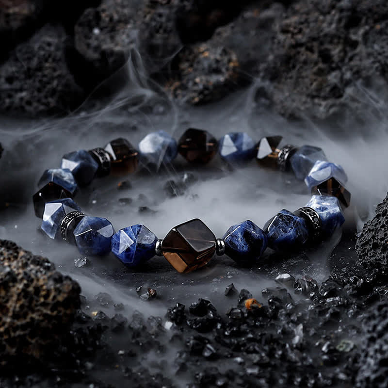 Olivenorma Natural Sodalite African Turquoise Men's Beaded Bracelet - Sodalite - 17cm-18cm - image 0