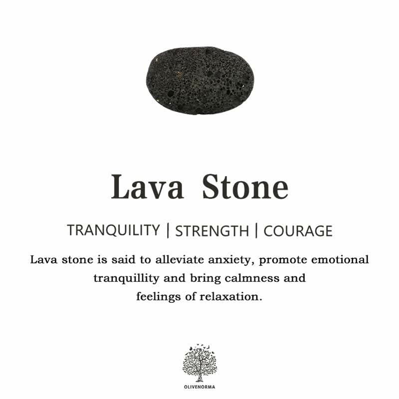 Olivenorma Natural Lava Stone Men's Beaded Bracelet - image 2