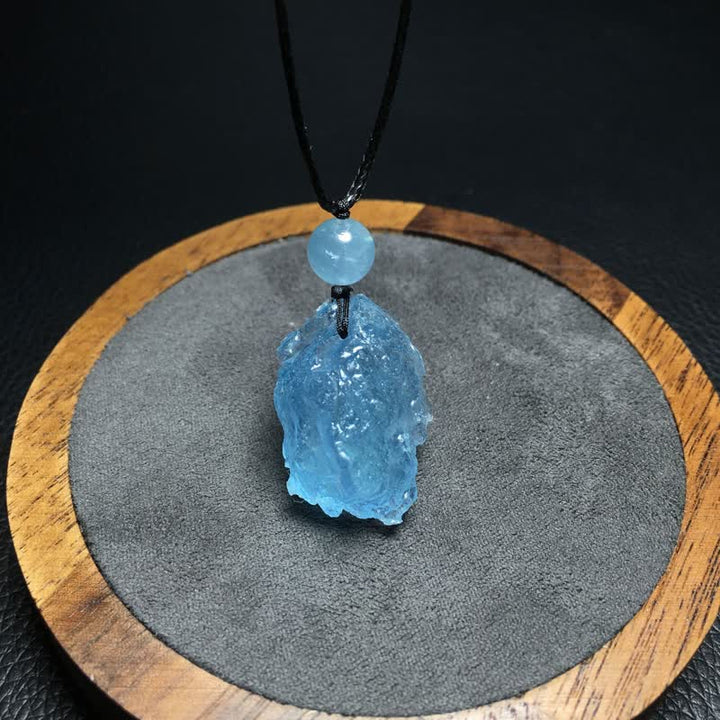 Natural Aquamarine Calm Gemstone Neclace