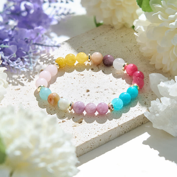 Olivenorma Natural 7 Color Crystal Beads Women Bracelet