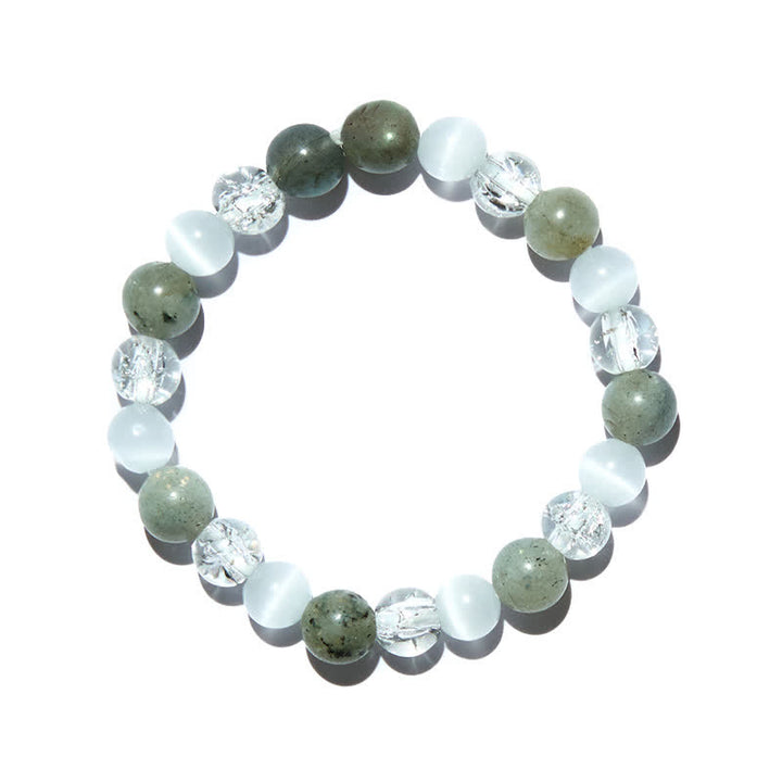 Olivenorma 8mm Cat's Eye Stone Labradorite Beads Bracelet