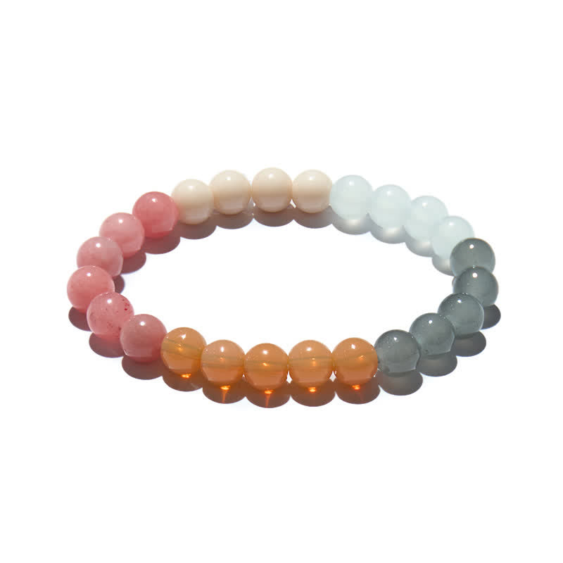 Olivenorma 4 Types of Natural Crystal Beads Bracelet