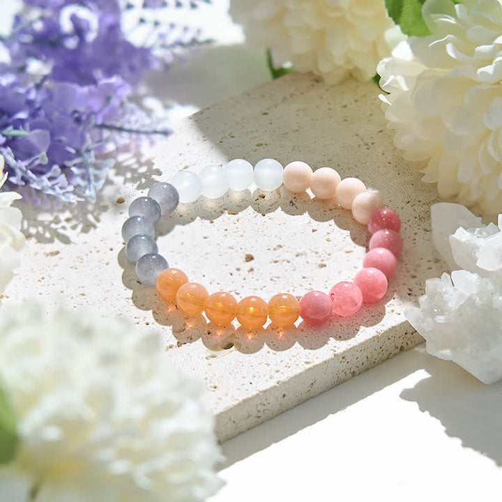 Olivenorma 4 Types of Natural Crystal Beads Bracelet