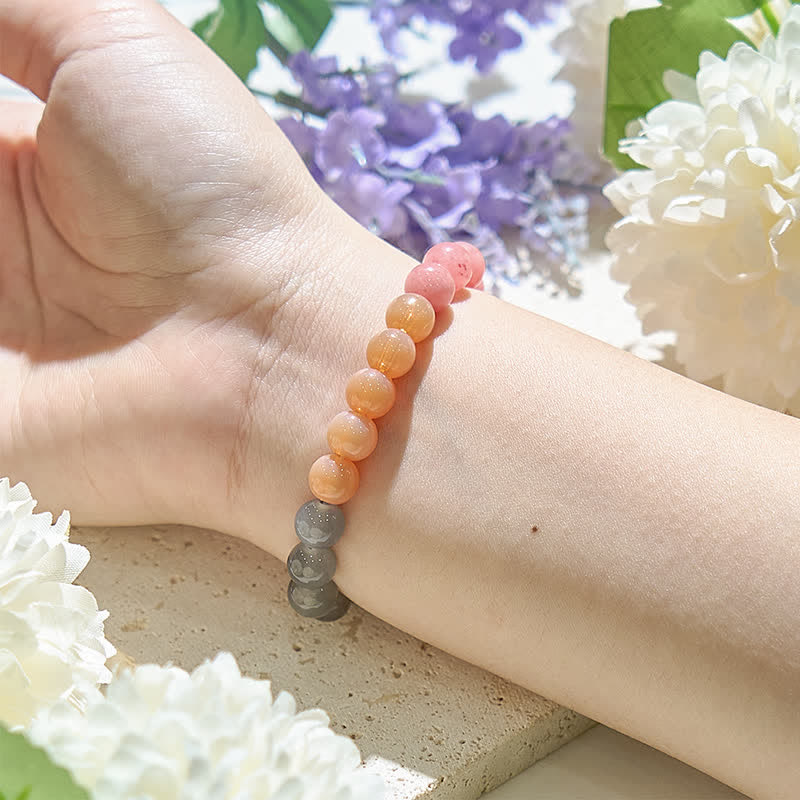 Olivenorma 4 Types of Natural Crystal Beads Bracelet