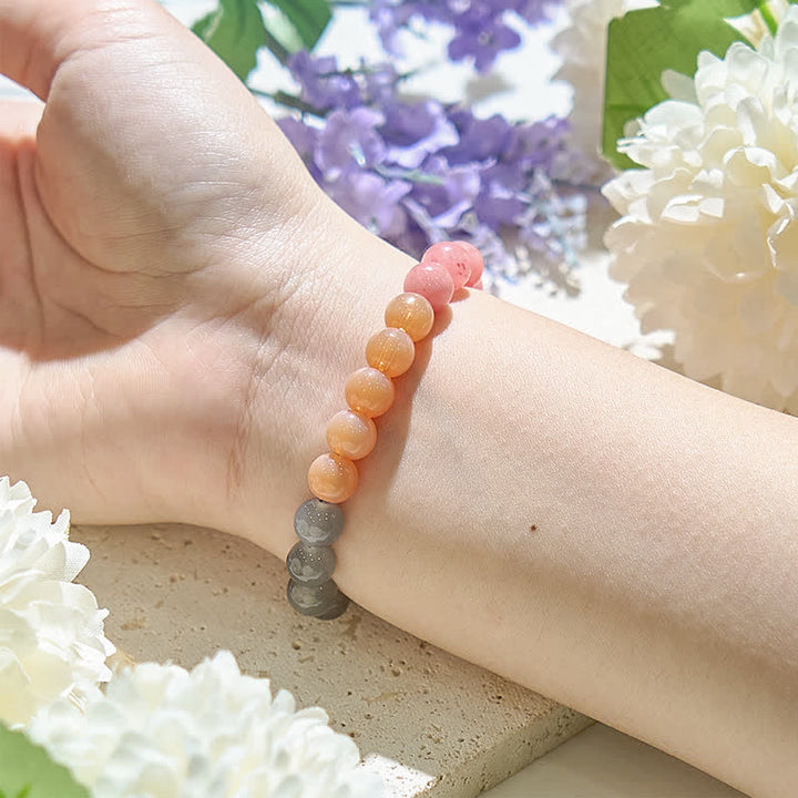 Olivenorma 4 Types of Natural Crystal Beads Bracelet