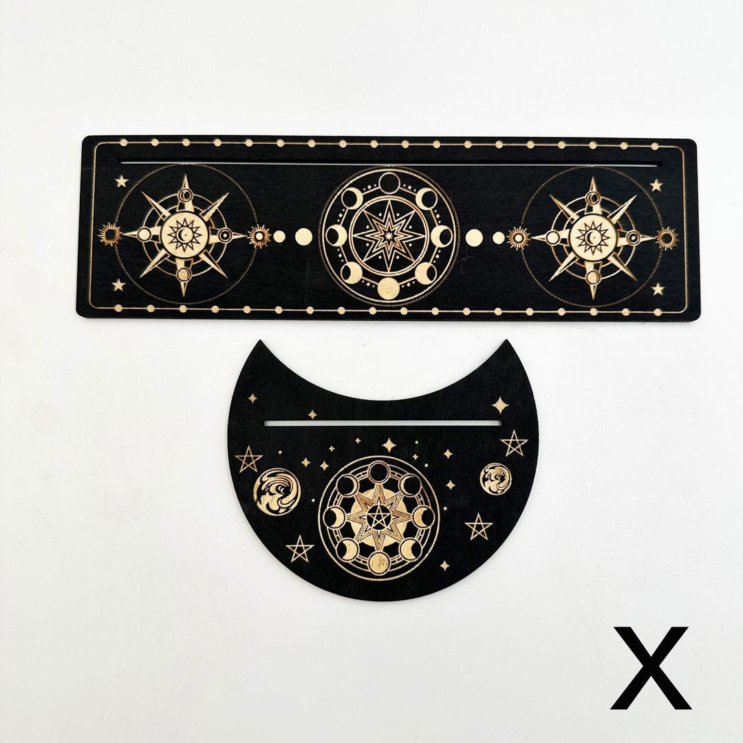 Olivenorma Wooden Moon Phase Tarot Card Stand Holder
