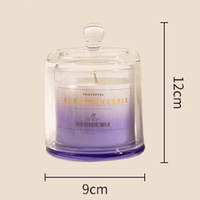 Olivenorma Gradient Color Glass Home Scented Candle