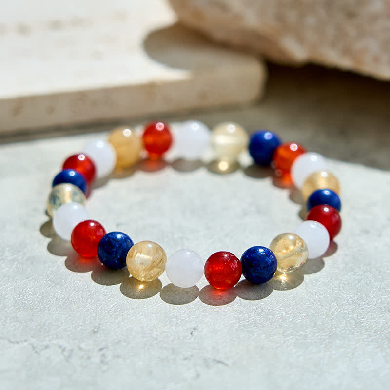 Olivenorma Natural Crystal Gold Rutilated Quartz Beads Bracelet - image 3