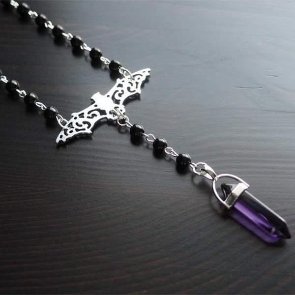 Olivenorma Gothic Energy Hexagonal Crystal Divination Necklace