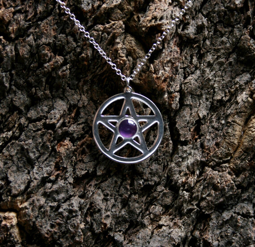 Olivenorma Gothic Pentagram Amethyst Healing Necklace - image 2