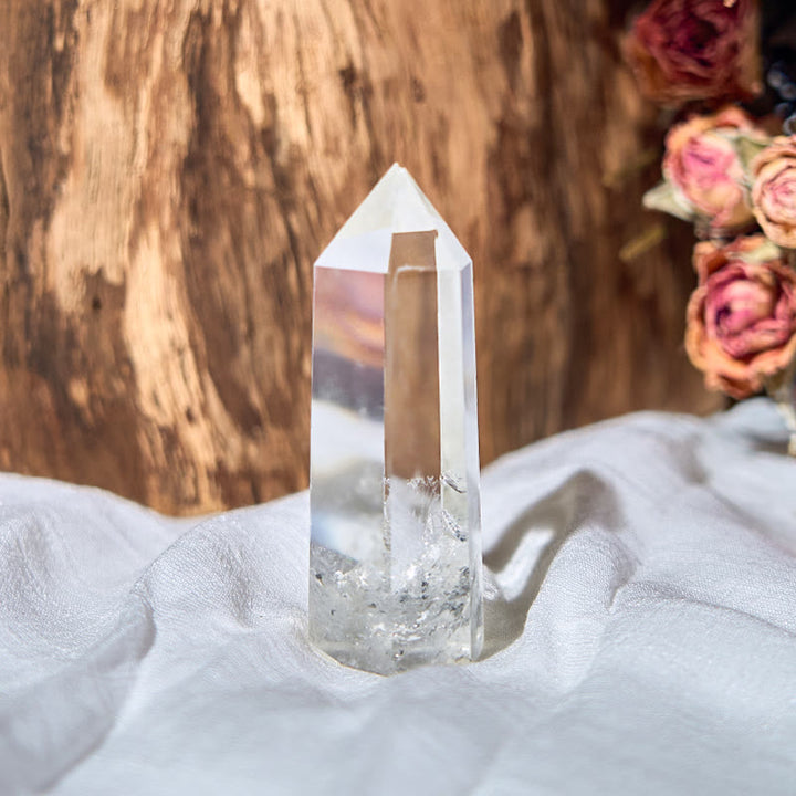 Olivenorma Gem 6 Faceted Clear Crystal Tower Healing Crystal Wands