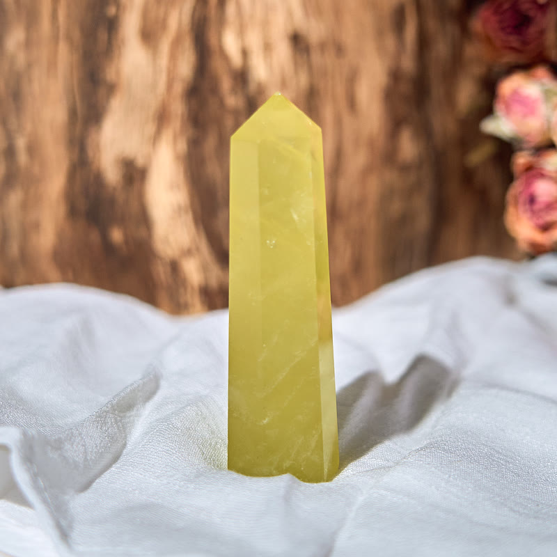 Olivenorma Natural Citrine Obelisk Tower Healing Crystal Wands