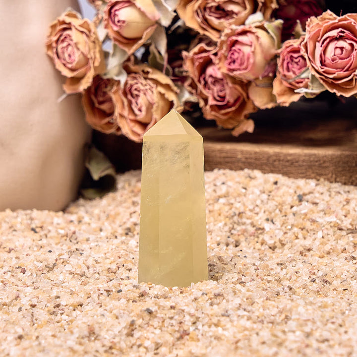 Olivenorma Natural Citrine Obelisk Tower Healing Crystal Wands