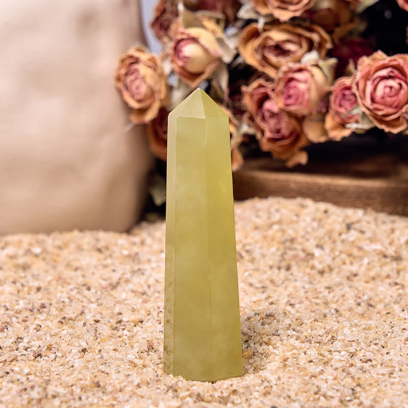 Olivenorma Natural Citrine Obelisk Tower Healing Crystal Wands