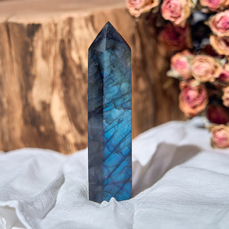 Olivenorma Faceted Labradorite Tower Natural Polished Crystal Wands