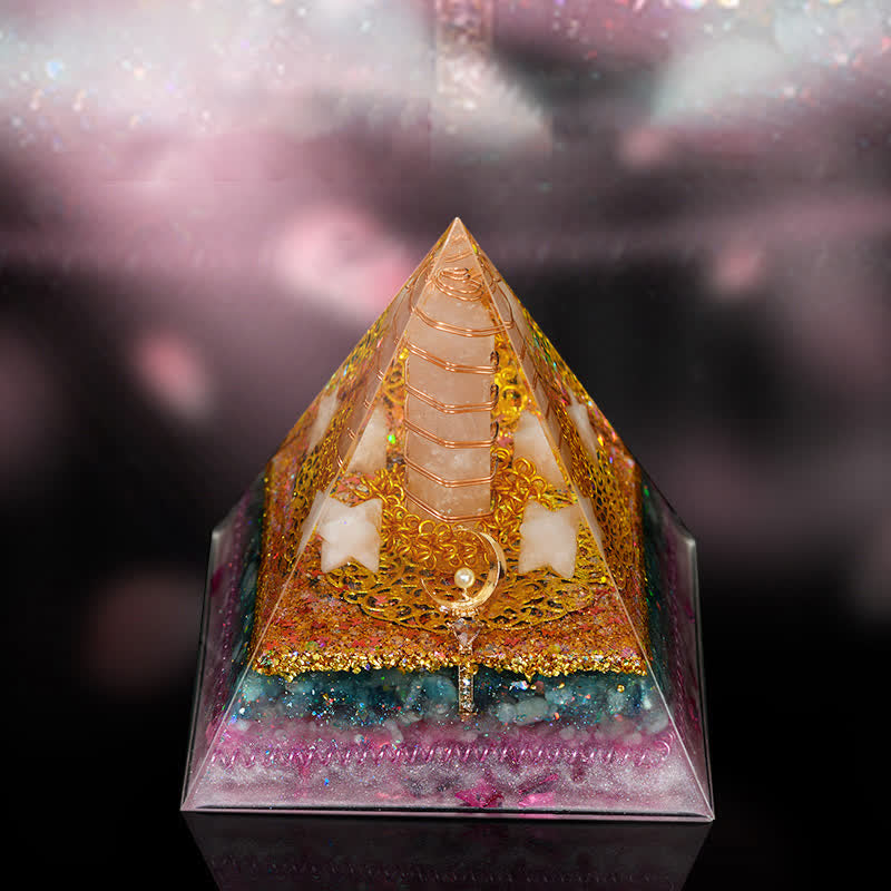 Olivenorma 12cm Natural Stone Energy Healing Orgone Pyramid