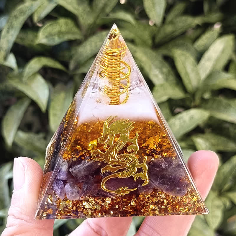 Olivenorma Rose Quartz Amethyst Dragon Sticker Orgone Pyramid