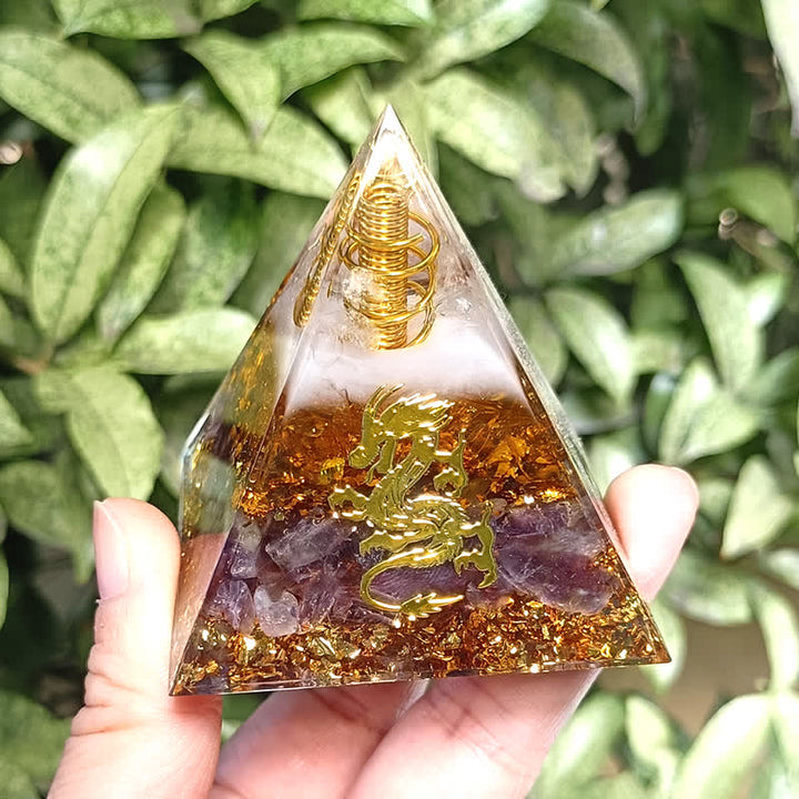 Olivenorma Rose Quartz Amethyst Dragon Sticker Orgone Pyramid