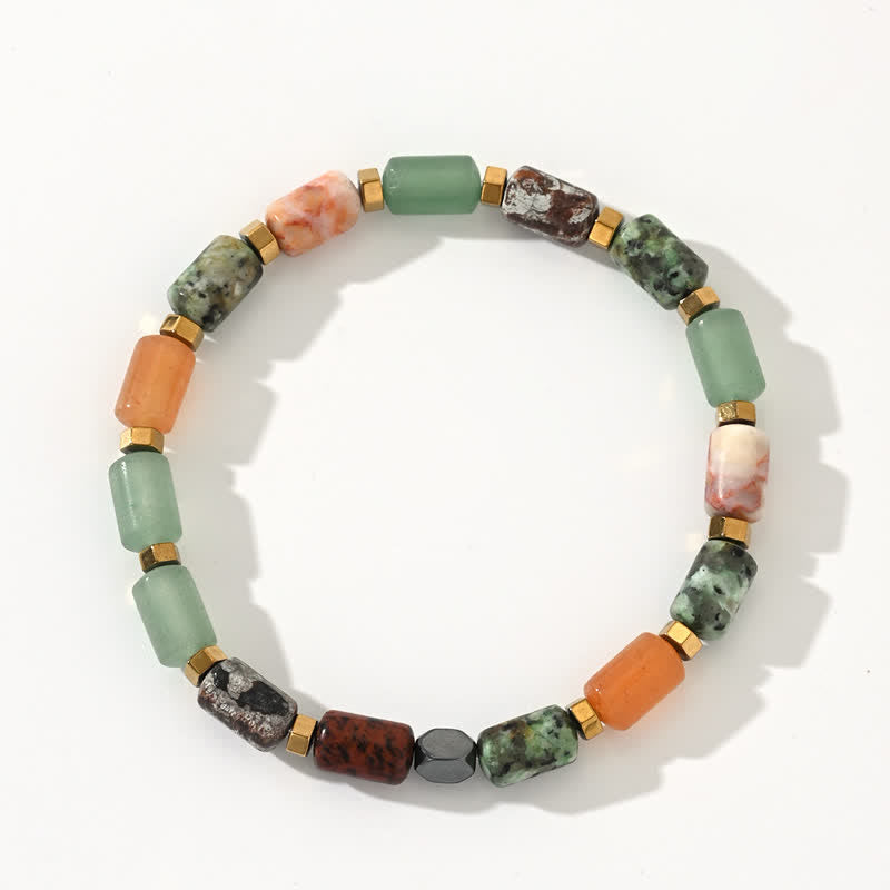Olivenorma Natural Five Types Crystal Beads Bracelet