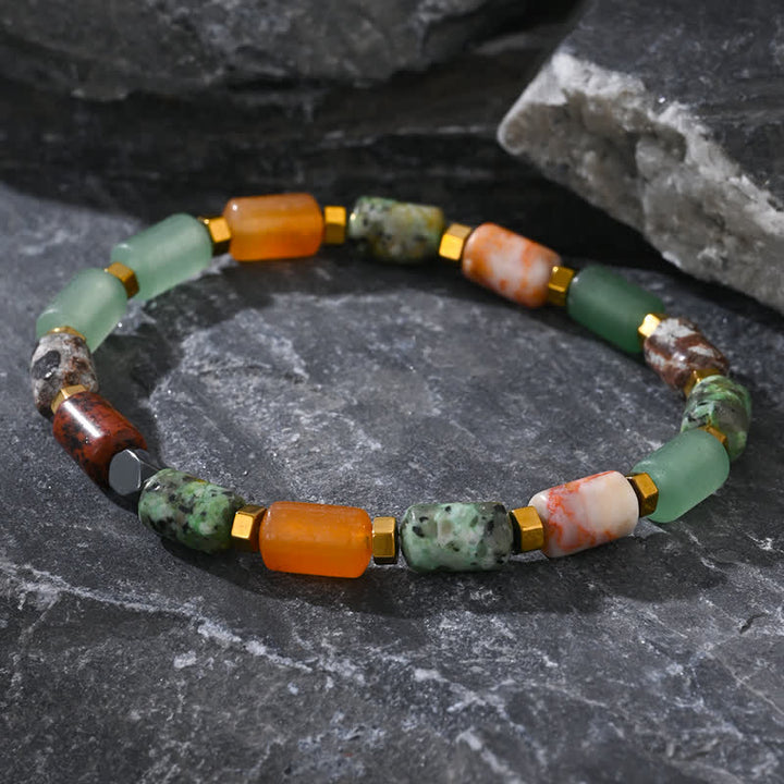 Olivenorma Natural Five Types Crystal Beads Bracelet
