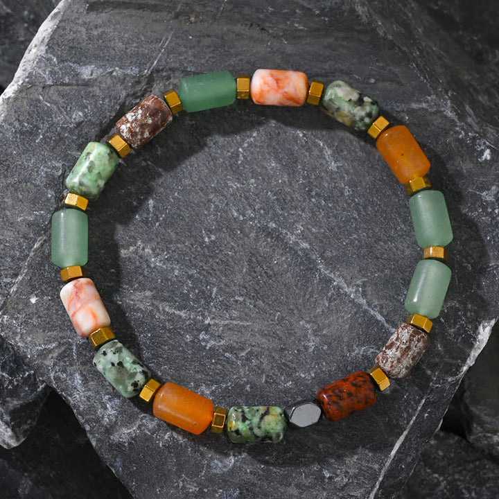 Olivenorma Natural Five Types Crystal Beads Bracelet
