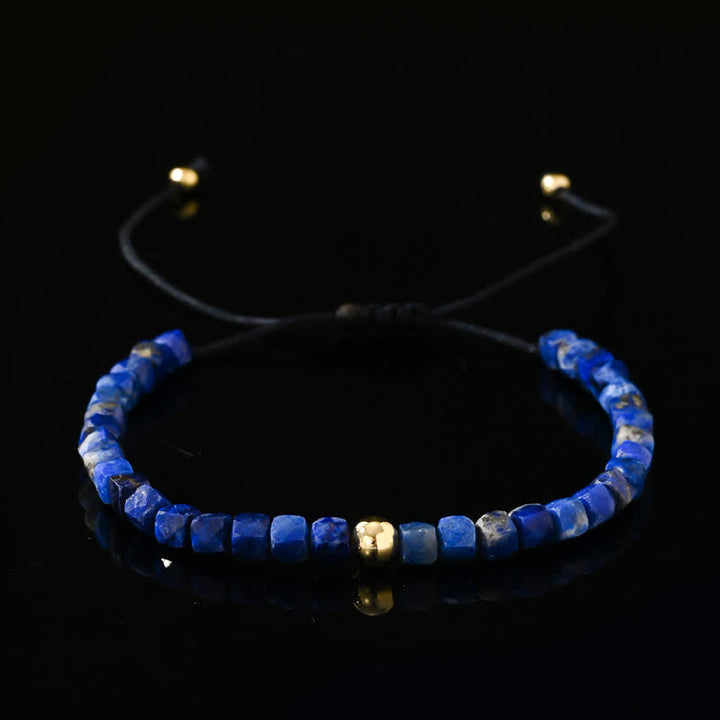 Olivenorma Natural Lapis Lazuli Beads Adjustable Bracelet