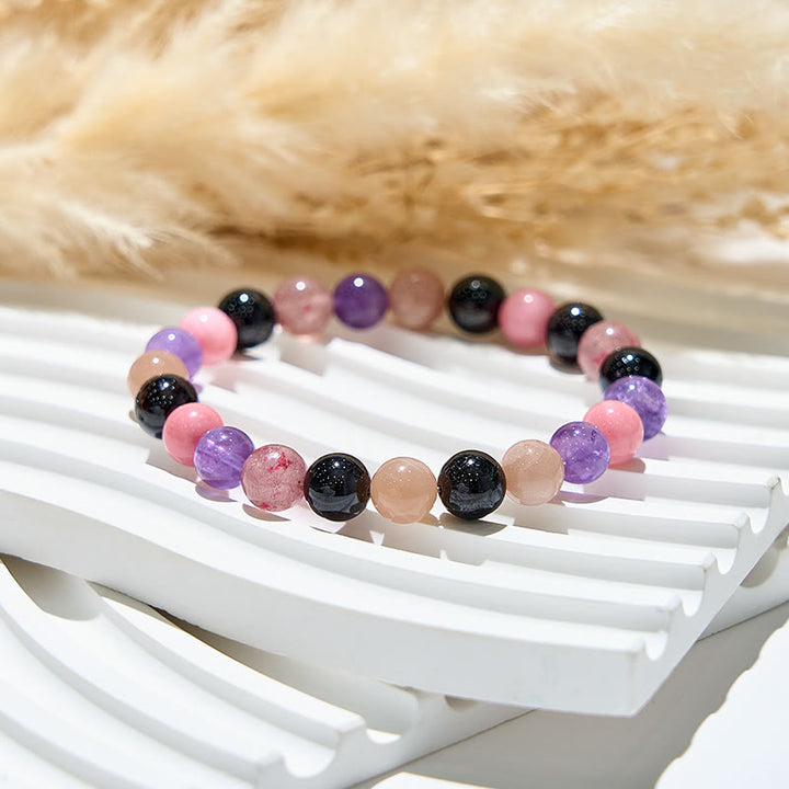 Olivenorma 8mm Healing Gemstone Beaded Stretch Bracelet