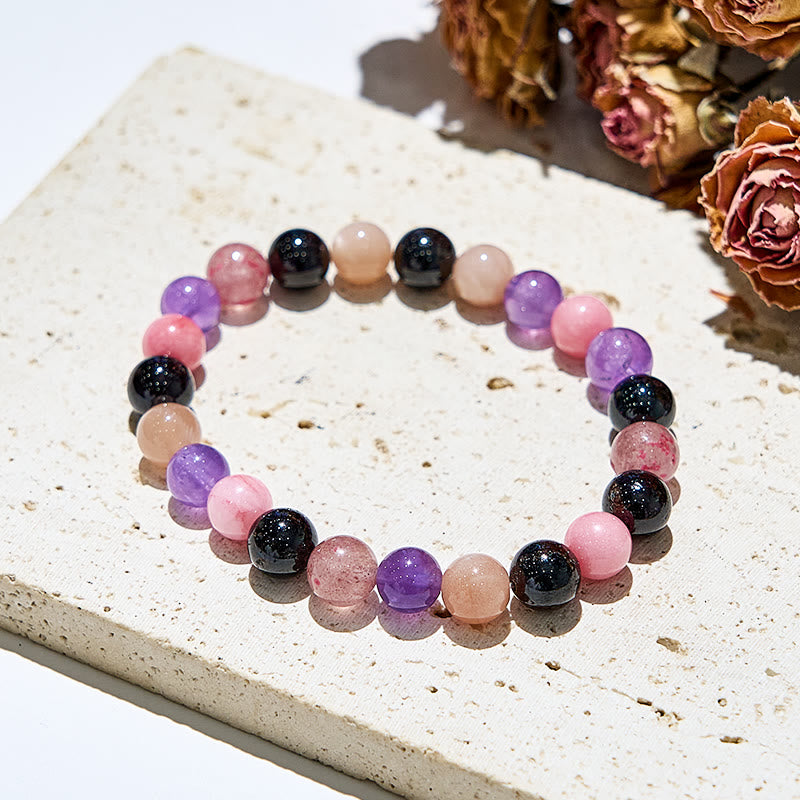 Olivenorma 8mm Healing Gemstone Beaded Stretch Bracelet