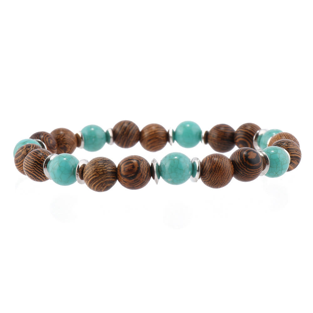 Olivenorma Multi-Layer Turkish Evil Eye Gemstone Leather Bracelet Set - image 7