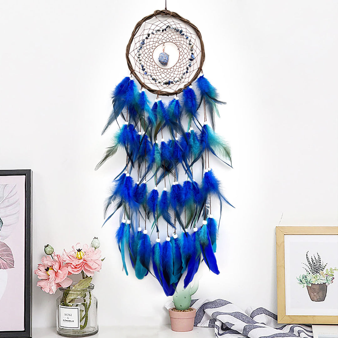 Olivenorma Wall Decoration Natural Rattan Gemstone Dream Catcher