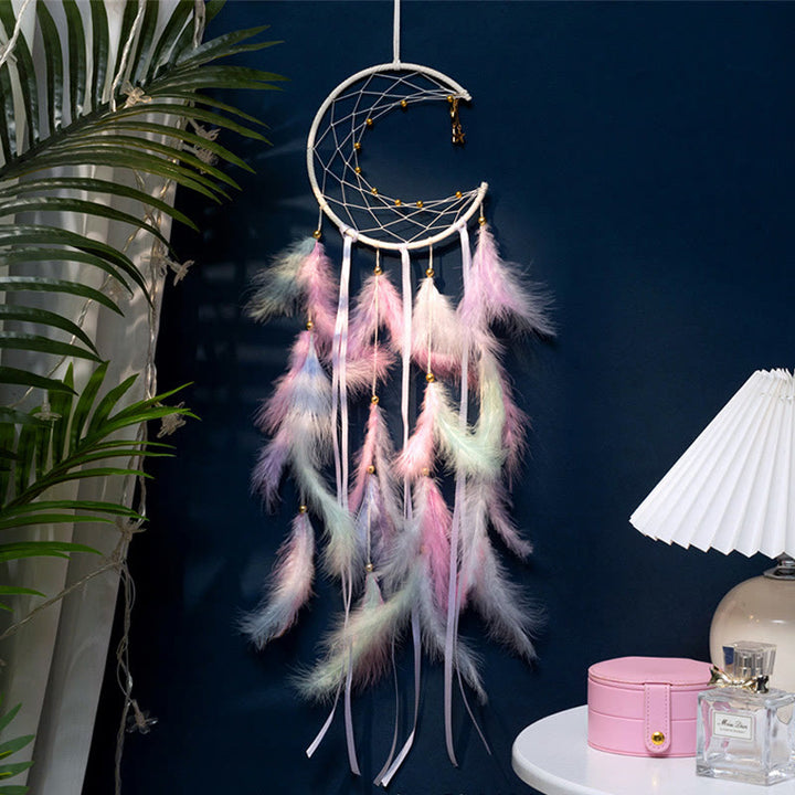 Olivenorma Crescent Moon & Star Lights Dream Catcher