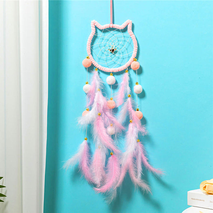 Olivenorma Cute Cats Shaped Wind Chime Dream Catcher