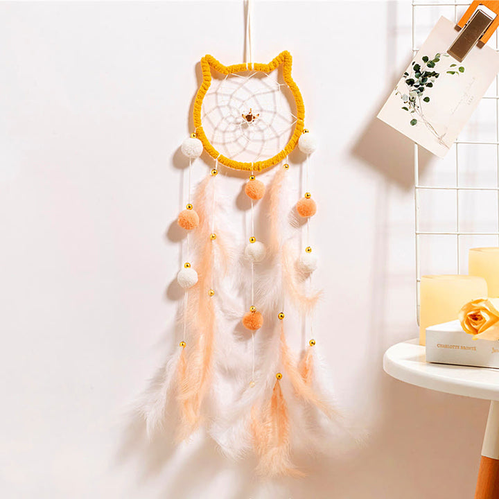 Olivenorma Cute Cats Shaped Wind Chime Dream Catcher