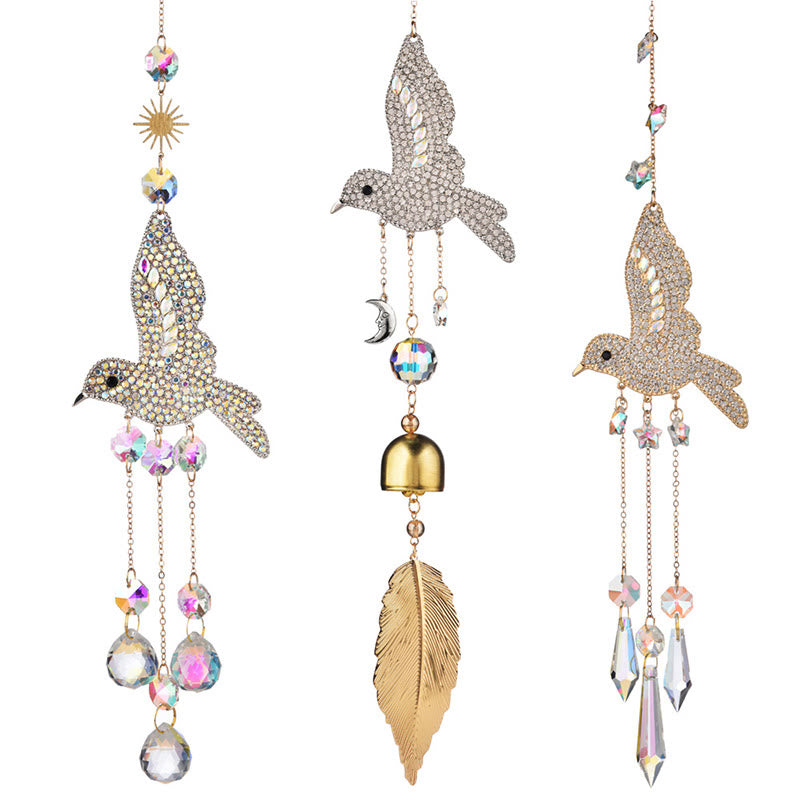 Olivenorma Hummingbird Crystal Prism Suncatcher Wind Chime