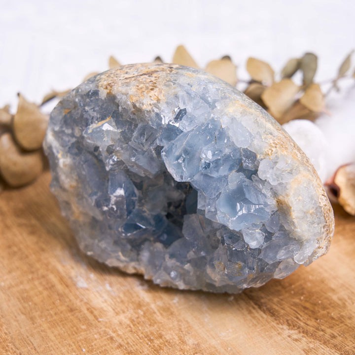 Olivenorma Natural Healing Crystal Raw Celestine Geode Rock - image 7